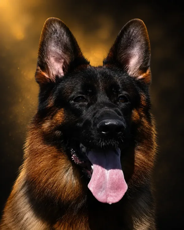 Pako von Hingabe portret — mascul ciobanesc german